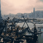 Harbor skyline — drone shots